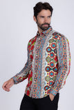 Barabas Wholesale Long Sleeve Rose Pattern Men's Button Down Dress Shirts 2SA02