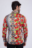 Barabas Wholesale Long Sleeve Rose Pattern Men's Button Down Dress Shirts 2SA02