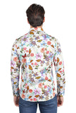 Barabas Wholesale Long Sleeve Butterfly Print Men's Button Down Dress Shirts 2SA03 Multicolor