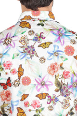 Barabas Wholesale Long Sleeve Butterfly Print Men's Button Down Dress Shirts 2SA03 Multicolor