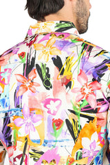 Barabas Wholesale Long Sleeve Floral Lily Men's Button Down Dress Shirts 2SA04 Multi