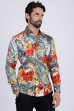 Barabas Wholesale Men's Casual Button Down Gentlemen Rose Long Sleeve Shirts 2SA09 Orange