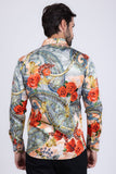 Barabas Wholesale Men's Casual Button Down Gentlemen Rose Long Sleeve Shirts 2SA09 Red