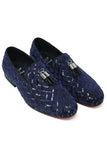 Barabas Wholesale Men's Sequin Design Tassel Slip On Loafer Shoes 2SH3099 Navy