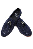 Barabas Wholesale Men's Sequin Design Tassel Slip On Loafer Shoes 2SH3099 Navy