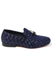 Barabas Wholesale Men's Sequin Design Tassel Slip On Loafer Shoes 2SH3099 Navy