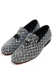 Barabas Wholesale Men's Sequin Design Tassel Slip On Loafer Shoes 2SH3099 Silver