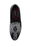 Barabas Wholesale Men's Medusa Rhinestone Jewels Slip On Dress Shoes 2SHR12 Silver