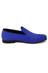 Barabas Wholesale Men's Medusa Rhinestone Jewels Slip On Dress Shoes 2SHR12 Royal