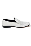 Barabas Wholesale Men's Medusa Rhinestone Jewels Slip On Dress Shoes 2SHR12 White