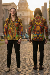 Barabas Wholesale Men's Medusa Floral Baroque Butterfly Greek Shirt 2SP223 Multi