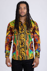 Barabas Wholesale Men's Medusa Floral Baroque Butterfly Greek Shirt 2SP223 Multi