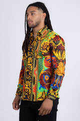 Barabas Wholesale Men's Medusa Floral Baroque Butterfly Greek Shirt 2SP223 Multi