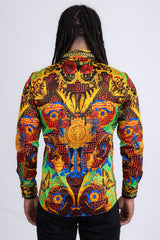 Barabas Wholesale Men's Medusa Floral Baroque Butterfly Greek Shirt 2SP223 Multi