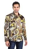 Barabas Wholesale men's Leopard Floral Greek Key Pattern Baroque Shirts 2SP34