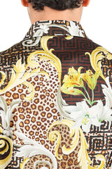 Barabas Wholesale men's Leopard Floral Greek Key Pattern Baroque Shirts 2SP34
