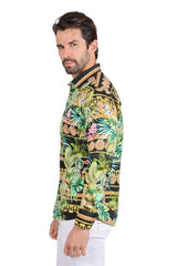 Barabas Wholesale Men's Floral Printed Casual Cotton Long Sleeve Shirts 2SP39