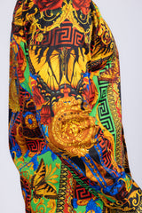 Barabas Wholesale Men's Rhinestone Medusa Floral Baroque Butterfly Shirt 2SPR223 Multi