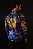 Barabas Wholesale Men's Rhinestone Medusa Floral Baroque Butterfly Shirt 2SPR223 Multi