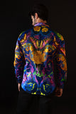 Barabas Wholesale Men's Rhinestone Medusa Floral Baroque Butterfly Shirt 2SPR223 Blue