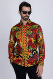 Barabas Wholesale Men's Rhinestone Tiger Floral Butterfly Luxury Shirt 2SPR224 Multi