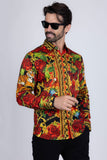 Barabas Wholesale Men's Rhinestone Tiger Floral Butterfly Luxury Shirt 2SPR224 Multi