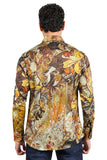 Barabas Wholesale men's Peacock Abstract printed long sleeve shirts 2SPR31