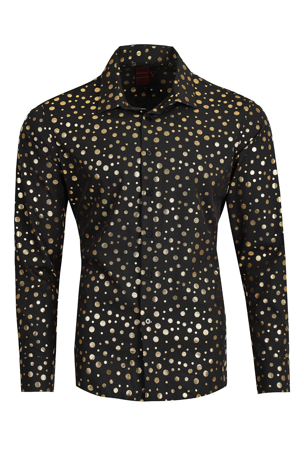 Vassari men's polka dotted printed long sleeve shirts 2VS140