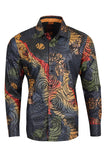 Vassari Men's Synopsis Floral Long Sleeve Shirt 2VS161 Multi-color