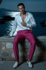 Barabas Men's Greek Pattern Baroque Luxury Pants 2CP3087