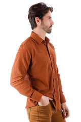 Barabas Wholesale Men's Lace See Through Stretch Sheer Long Sleeve Shirts 3B25 Nutshell