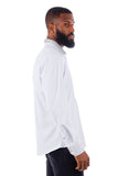 Barabas Wholesale Men's Rhinestone Collar Cuff Long Sleeve Shirt 3B29 White
