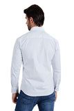 Barabas Wholesale Men's Solid Color Polka Dot Print Long Sleeve Shirts 3B358 White