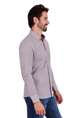 BARABAS Men's Unique Print Semi-Stretch Long Sleeve Shirts 3B363