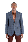 Barabas Wholesale Blazer Peak Lapel Wool Blazer Sport Coat 3BL10 Blue