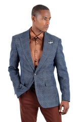 Barabas Wholesale Blazer Peak Lapel Wool Blazer Sport Coat 3BL10 Blue