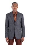 Barabas Wholesale Blazer Peak Lapel Wool Blazer Sport Coat 3BL10 Charcoal