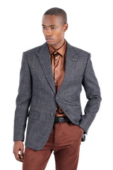Barabas Wholesale Blazer Peak Lapel Wool Blazer Sport Coat 3BL10 Charcoal