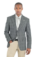 Barabas Wholesale Blazer Peak Lapel Wool Blazer Sport Coat 3BL10 Silver