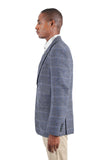 Barabas Wholesale Men's Wool Tweed Geometric Peak Lapel Blazer 3BL11 Blue