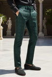 BARABAS Men's Decorative Geometric Printed Chino Pants 3CP05 Green