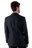 Barabas Wholesale Elite Men's Rhinestone Luxury Shawl Collar Blazer 3EBL14 Black