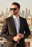 Barabas Wholesale Elite Men's Rhinestone Luxury Shawl Collar Blazer 3EBL14 Black