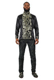 BARABAS Men's Paisley Long Sleeve Turtle Neck shirt 3MT05 Gold