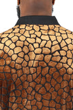 BARABAS Men's Leopard See Through Short Sleeve Polo Shirts 3PP838 Navy