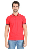 Barabas Men's Solid Color Cotton Short Sleeve Polo Shirts 3PS125 Red