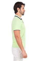 Barabas Wholesale Men's Solid Color Cotton Short Sleeve Polo Shirts 3PS125 Mint Green