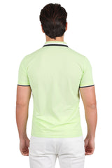 Barabas Wholesale Men's Solid Color Cotton Short Sleeve Polo Shirts 3PS125 Mint Green