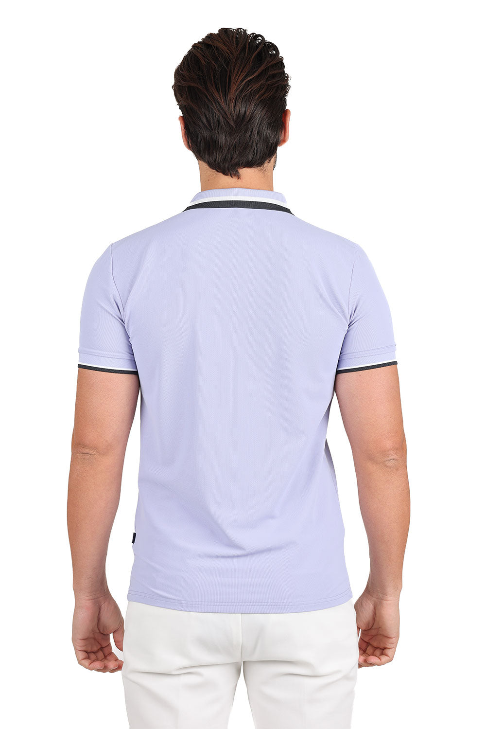 Barabas Wholesale Men's Solid Color Cotton Short Sleeve Polo Shirts 3PS125 Purple