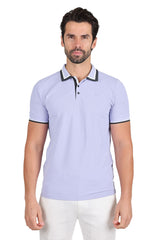Barabas Wholesale Men's Solid Color Cotton Short Sleeve Polo Shirts 3PS125 Purple